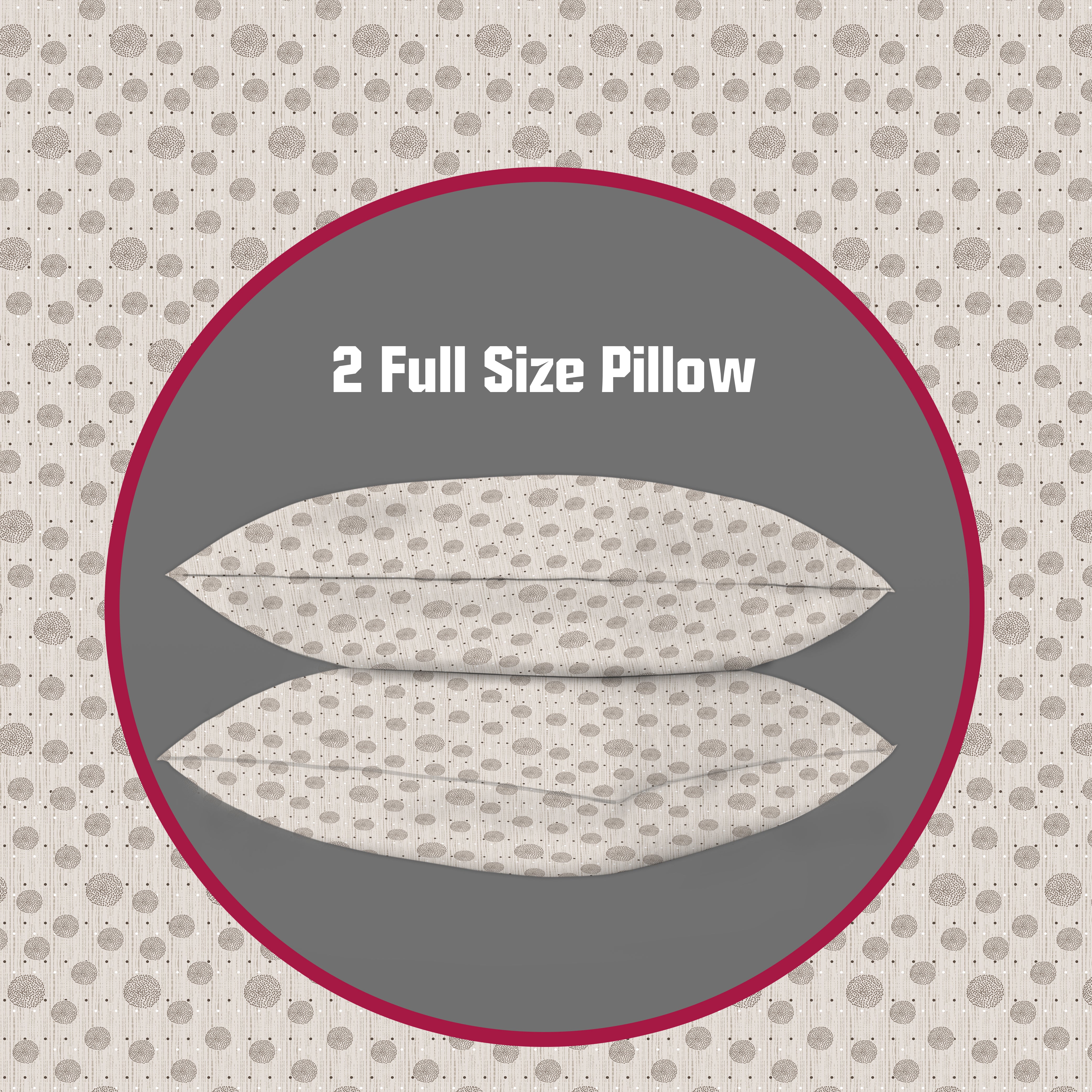 Speckled Polka Cotton Fitted Bed Sheet Set (Taupe)