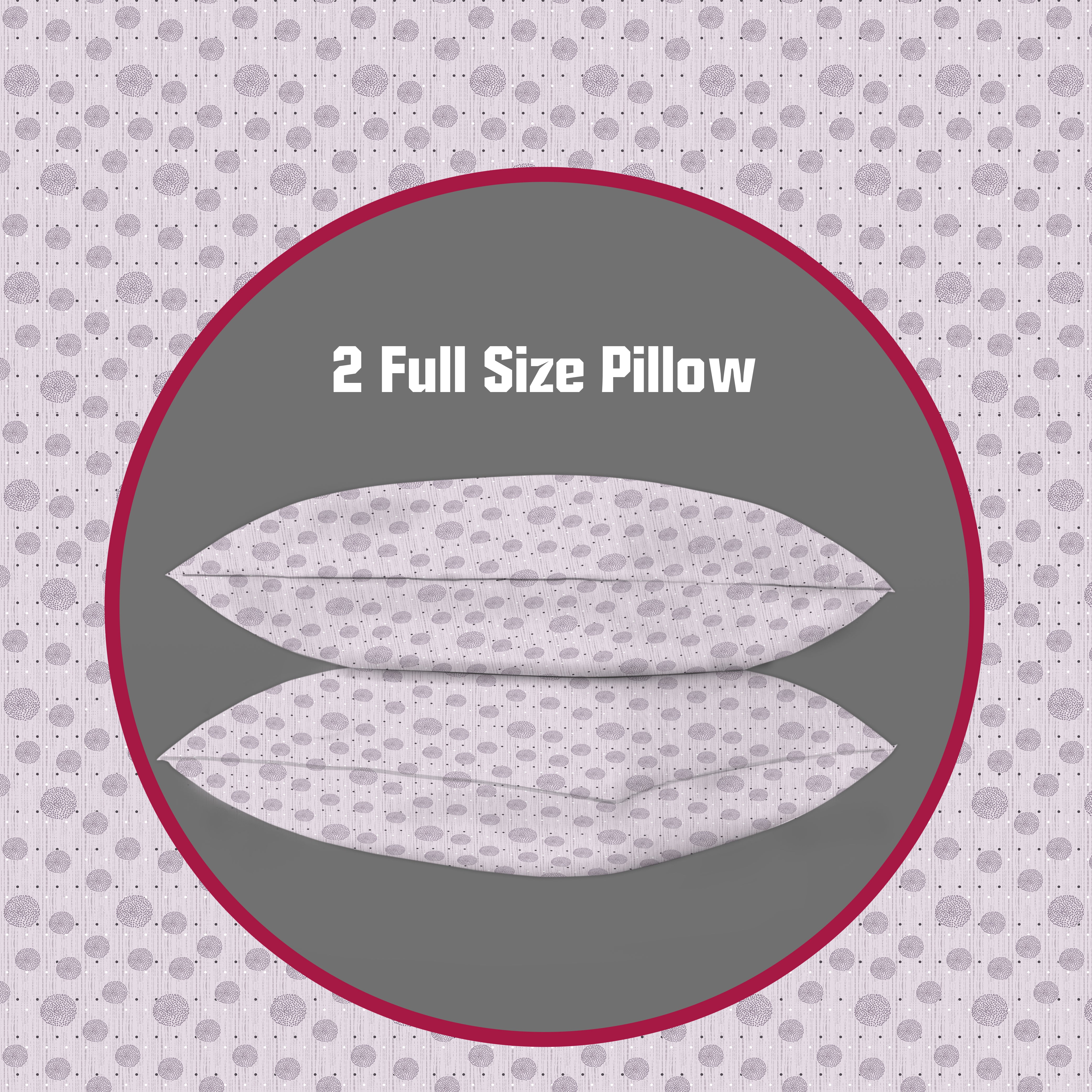 Speckled Polka Cotton Fitted Bed Sheet Set (Soft Lavender)